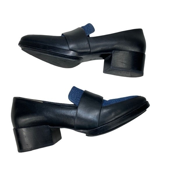 3.1 Phillip Lim Quinn Denim & Leather Loafers 37 / 7 - Picture 4 of 11